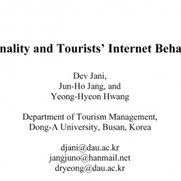مقاله Personality and Tourists' Internet Behaviour