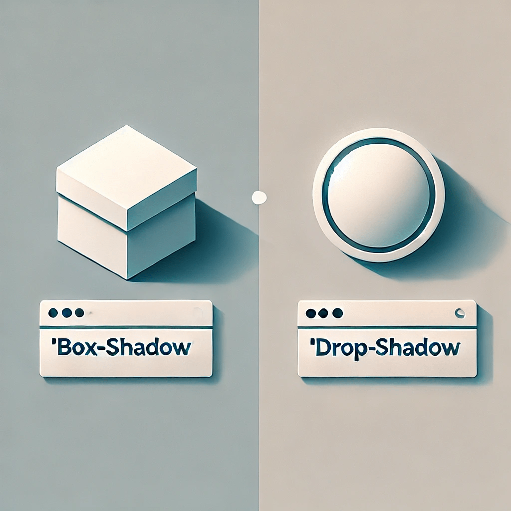 تفاوت box-shadow و drop-shadow در css