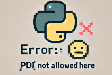 رفع خطای PDI not allowed here در پایتون