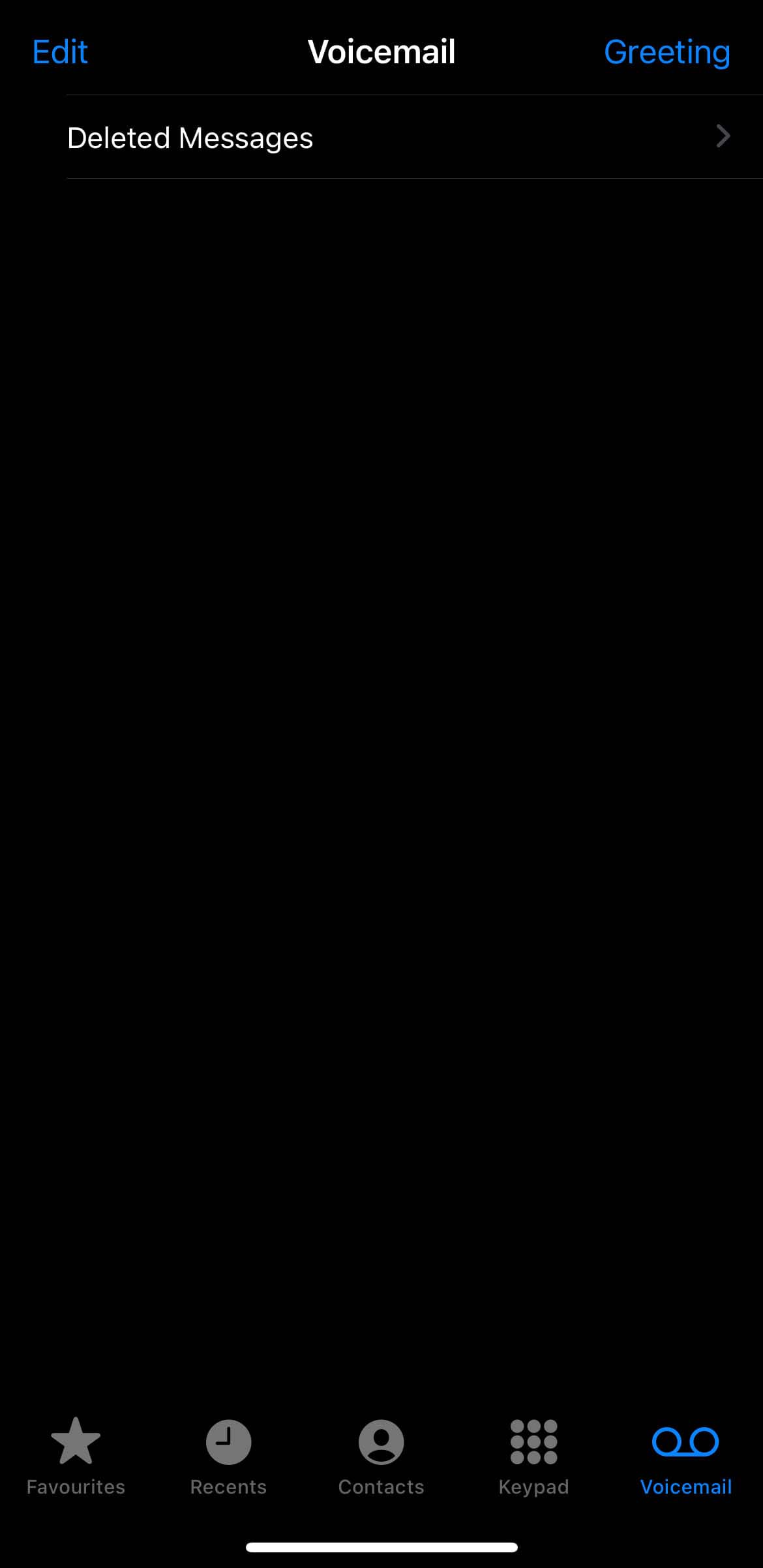 دسترسی به بخش Greeting در اپلیکیشن Phone