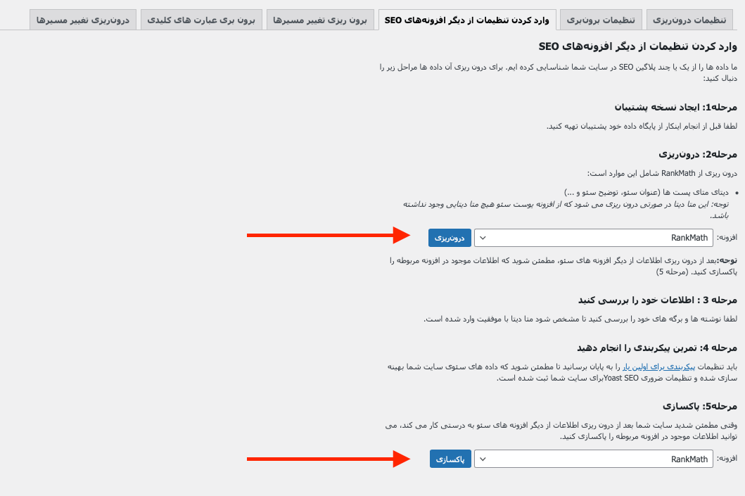 بخش درون ریزی yoast seo